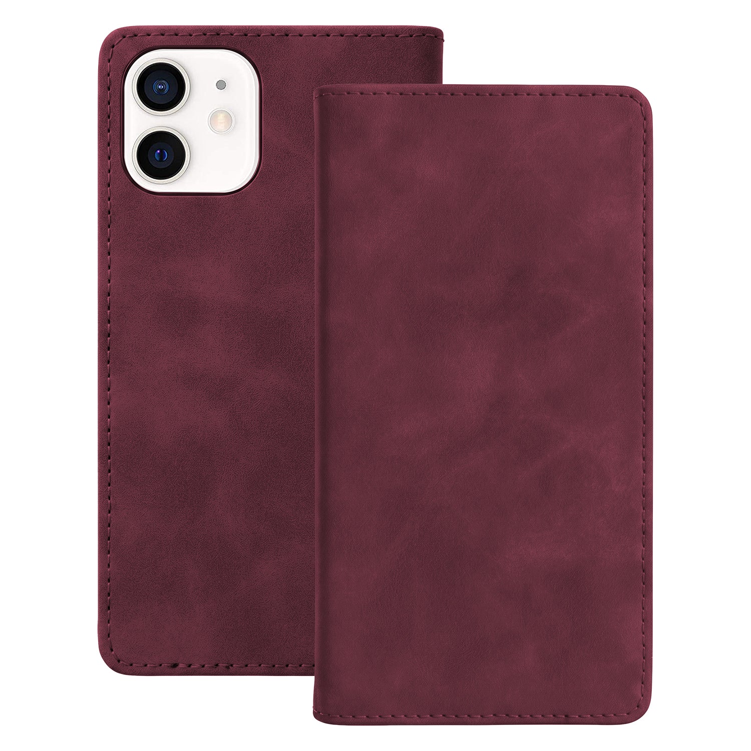 iPhone 12/12 pro Flipcover Ruskind Maroon