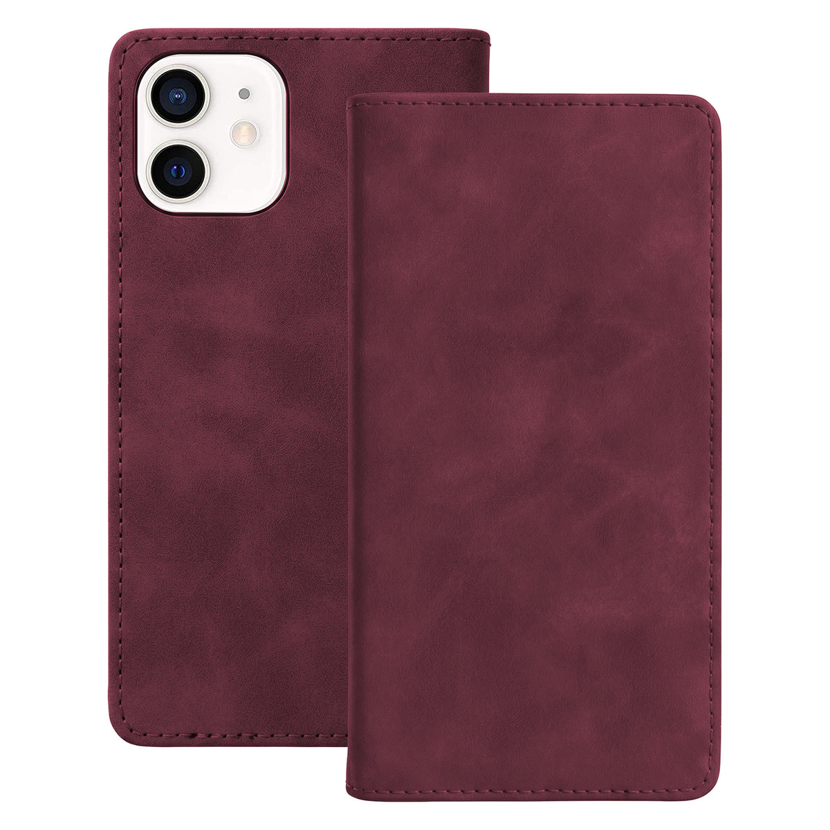 iPhone 12/12 pro Flipcover Ruskind Maroon
