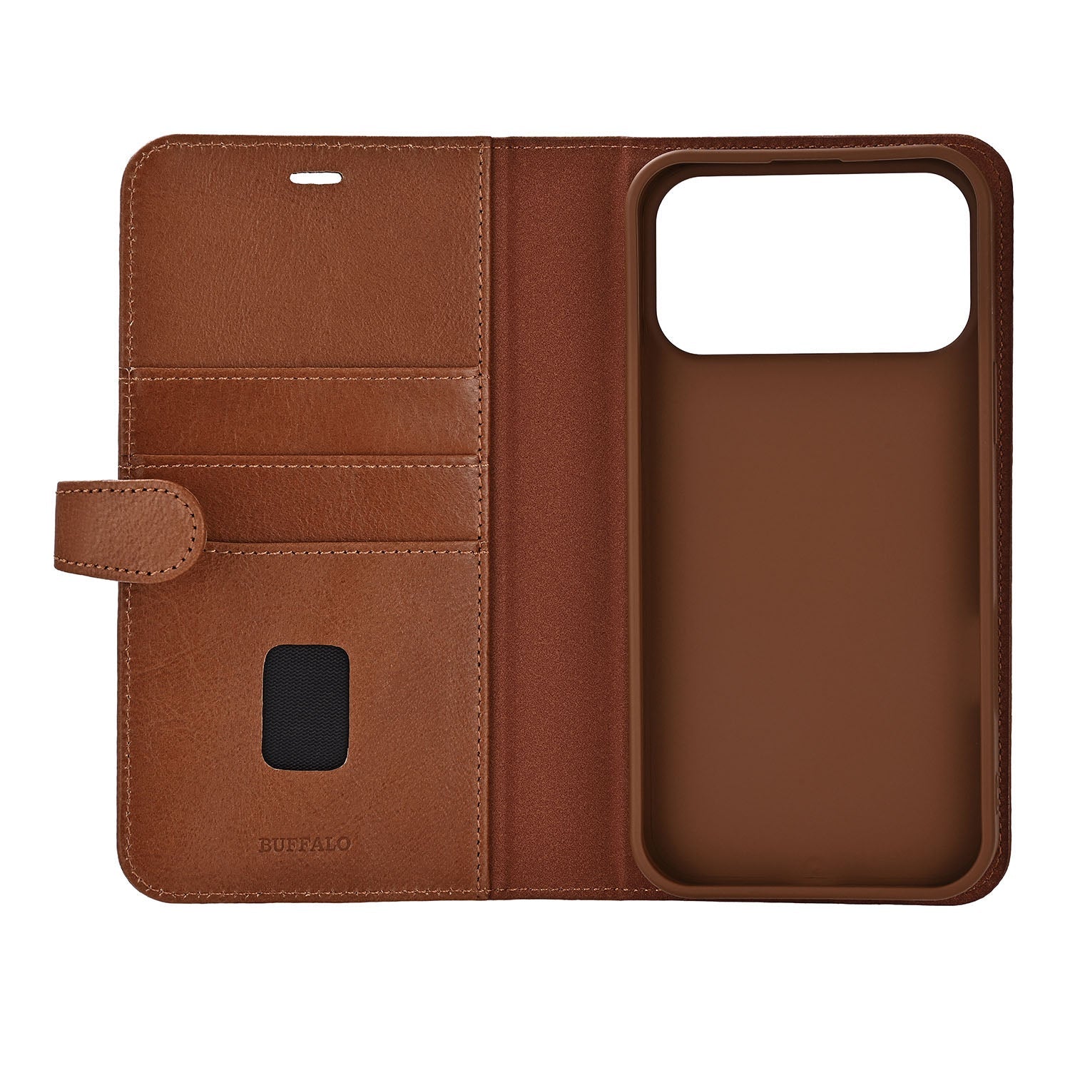 iPhone 17 Pro Max / 18 Pro Max Wallet Flip Cover 2 i 1 MAG – Brun – Buffalo - billede 3