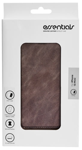 iPhone 13 Mini Læder Wallet Flip Cover detachable – Grå