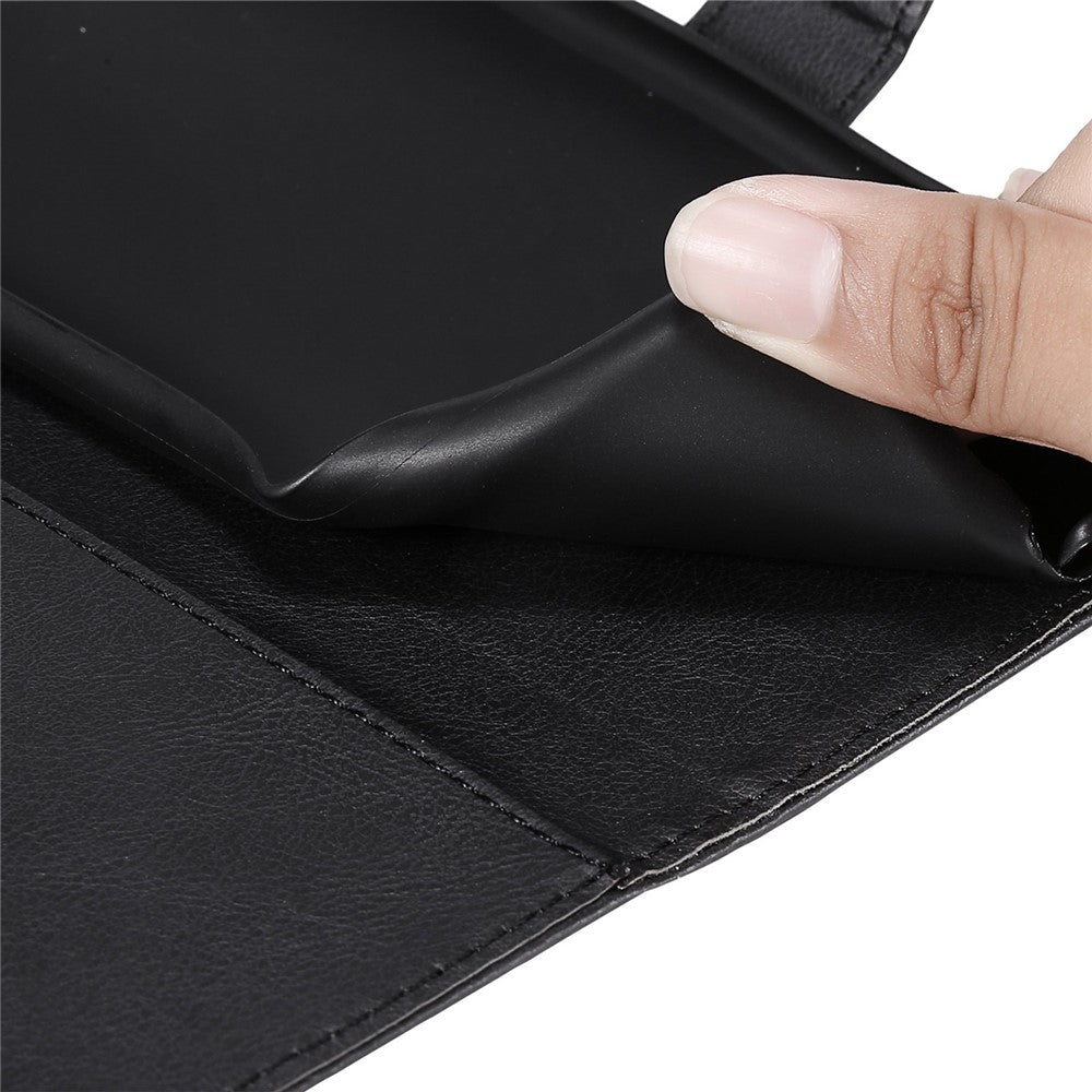 iPhone 14 Cover med kortholder M/3kort Magnetluk Og Strop – Sort