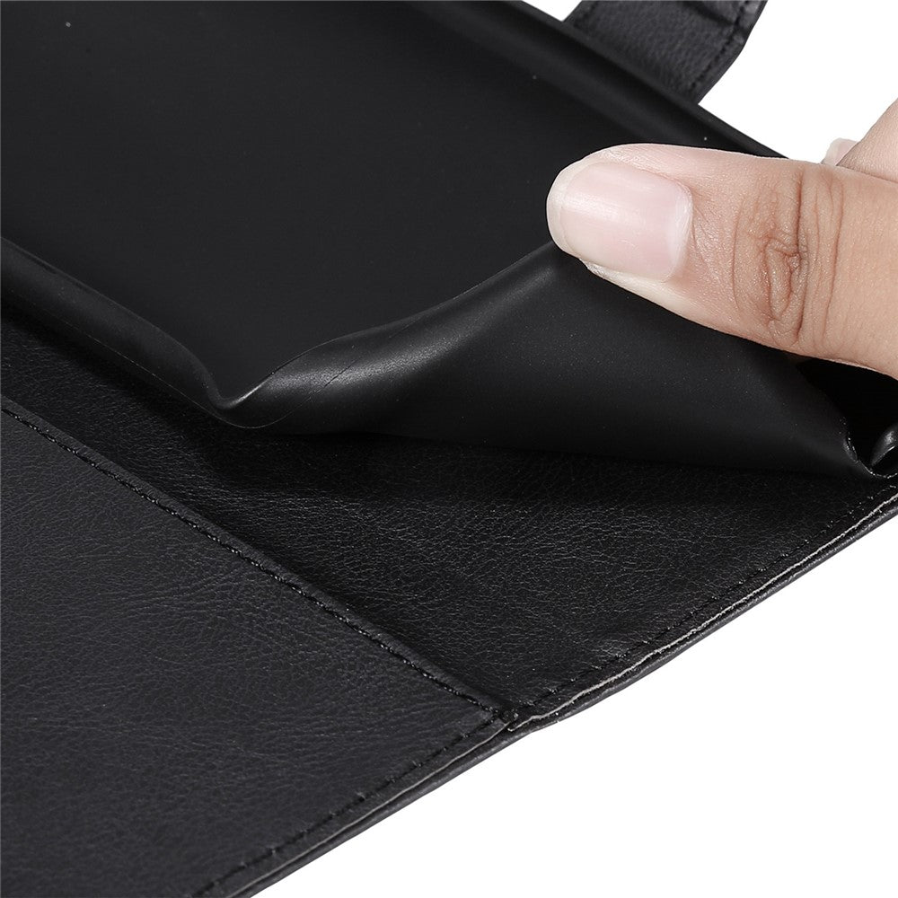 iPhone 14 Plus Læder Cover med kortholder M/3kort Magnetluk Og Strop – Sort - produktbillede 5