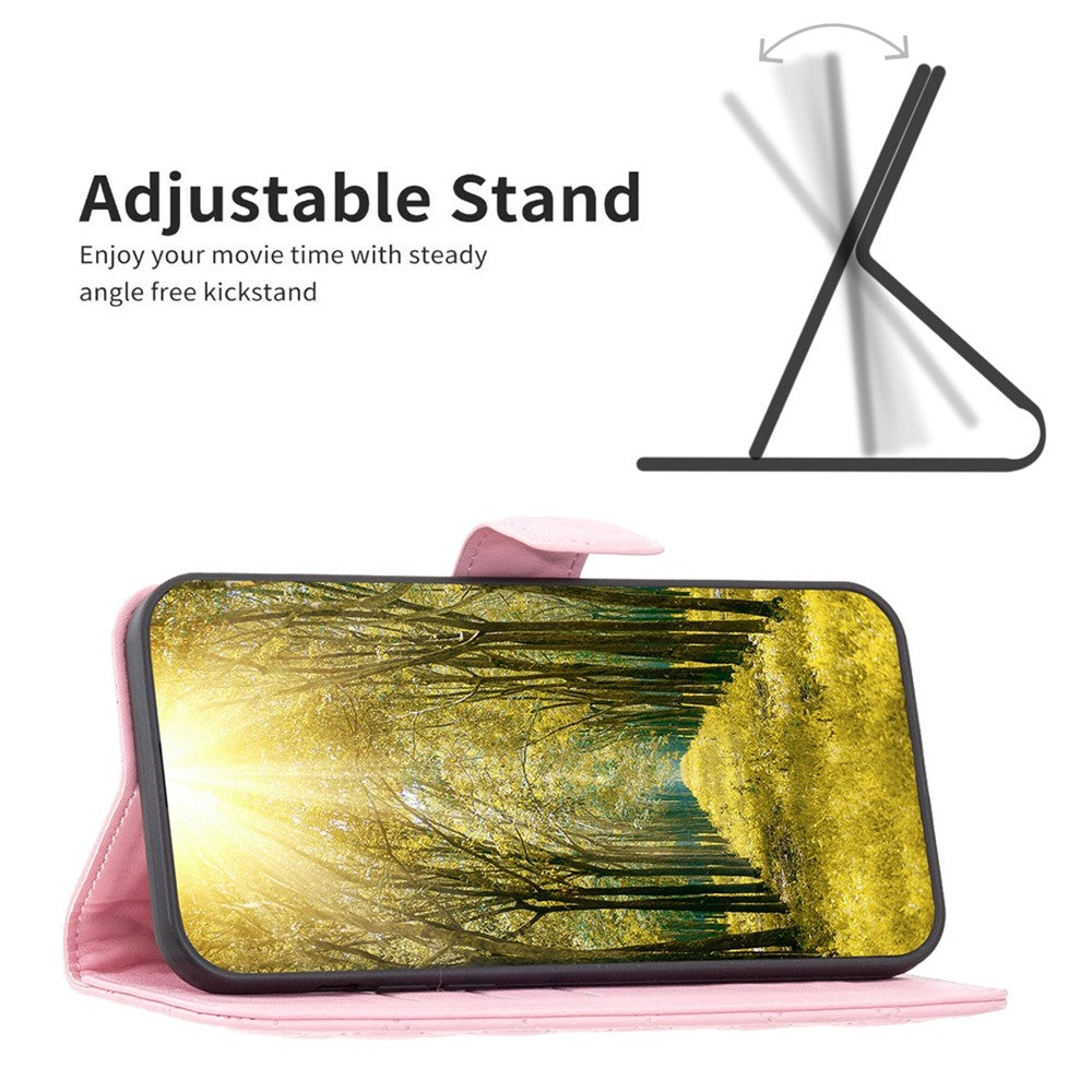 iPhone 7/8/SE Wallet Flip Cover Binfen Rhombus – Pink - produktbillede 2