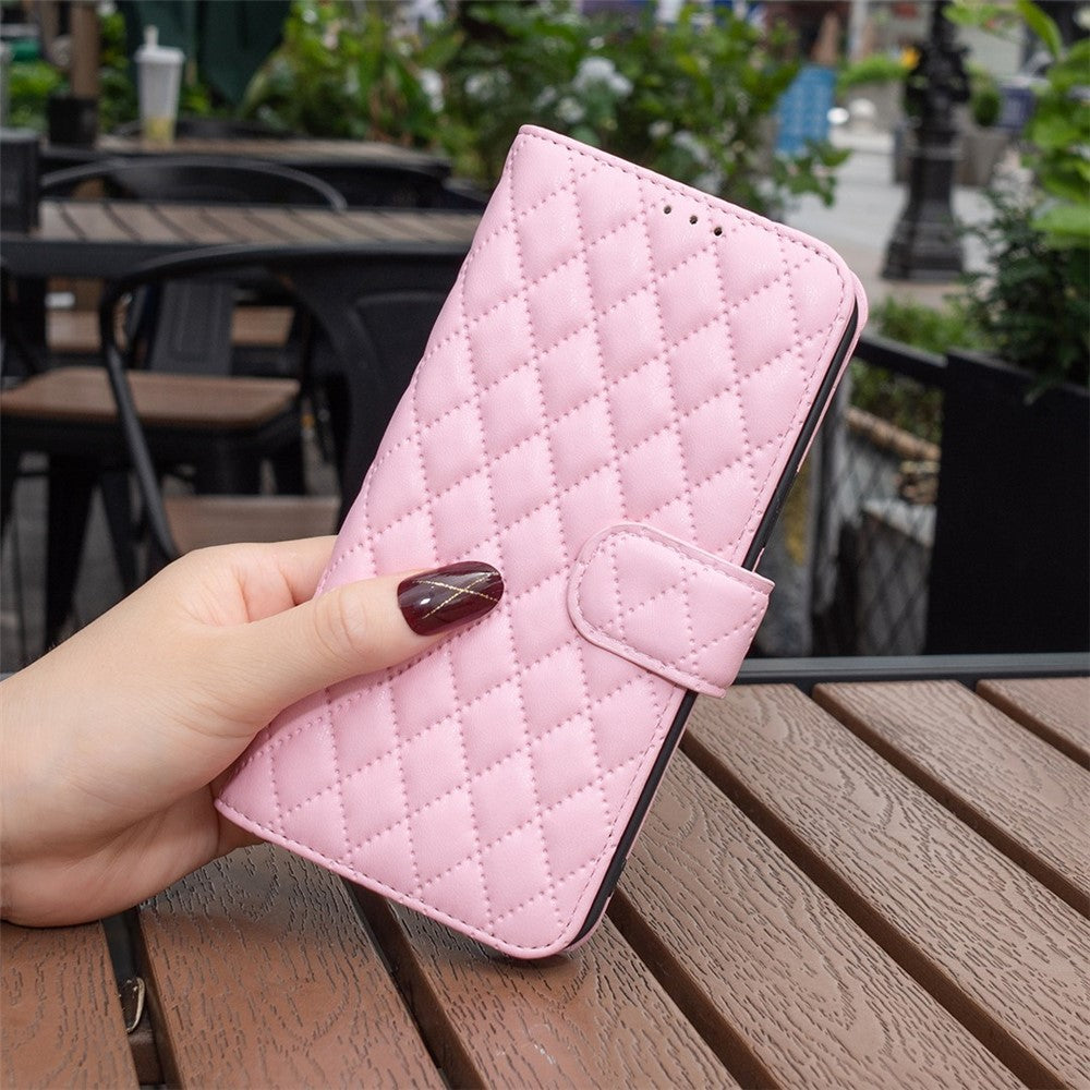 iPhone 7/8/SE Wallet Flip Cover Binfen Rhombus – Pink - produktbillede 5