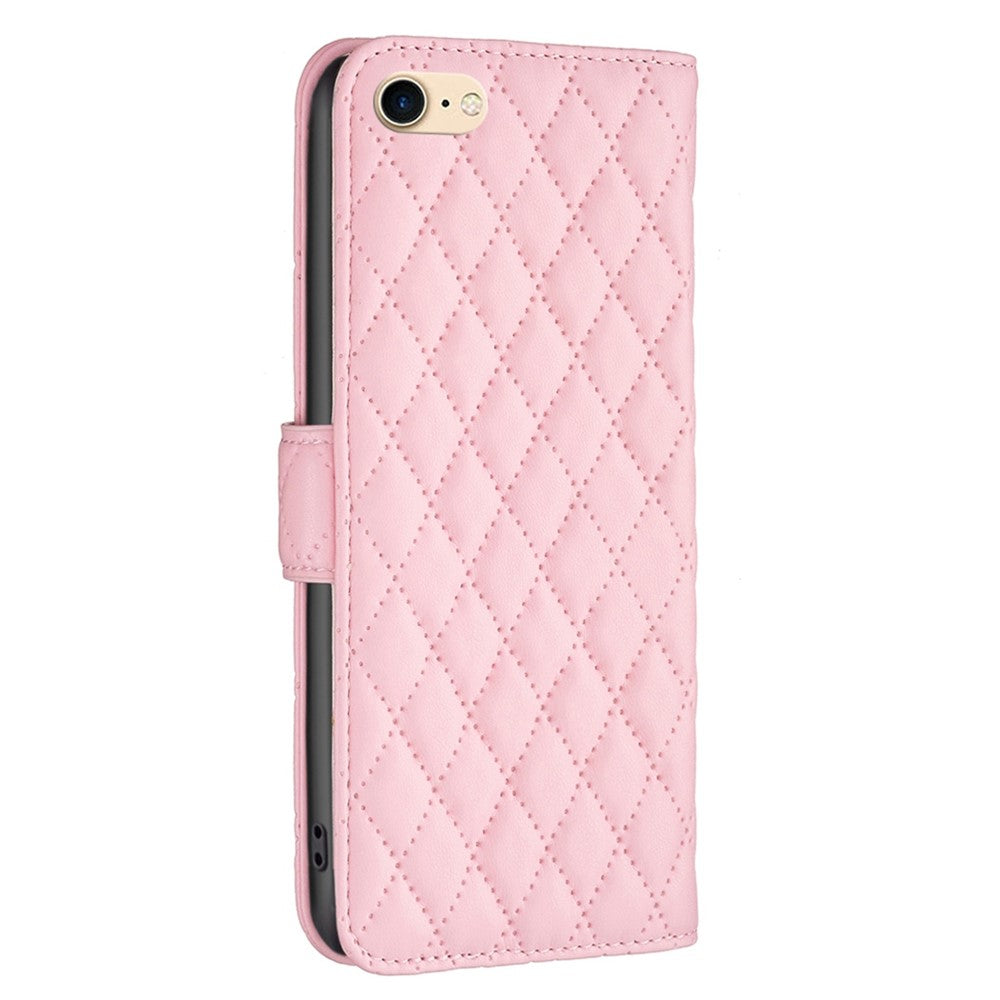 iPhone 7/8/SE Wallet Flip Cover Binfen Rhombus – Pink - produktbillede 7
