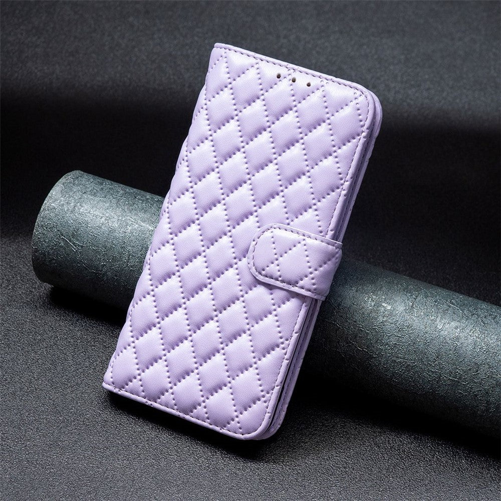 iPhone 7/8/SE Wallet Flip Cover Binfen Rhombus – Lilla - produktbillede 4