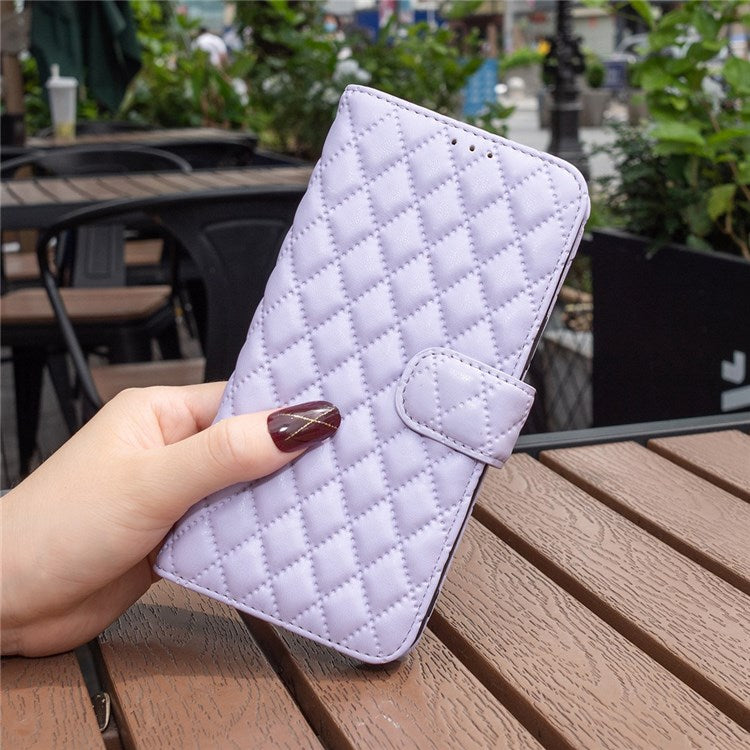 iPhone 7/8/SE Wallet Flip Cover Binfen Rhombus – Lilla