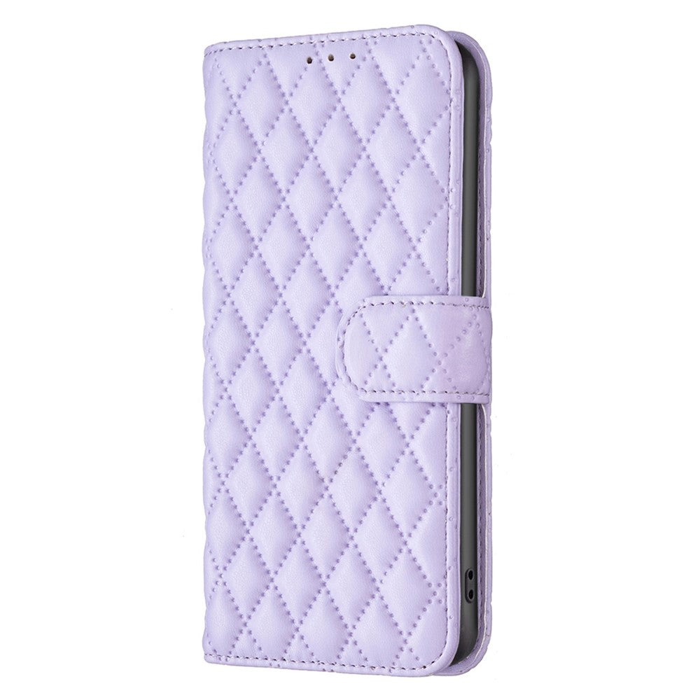 iPhone 7/8/SE Wallet Flip Cover Binfen Rhombus – Lilla - produktbillede 6