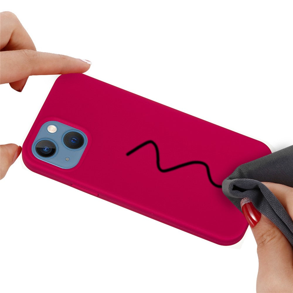 iPhone 14 plus/14 Plus Silicone Cover Ensfarvet Rose - produktbillede 4