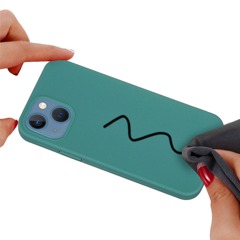 iPhone 14 plus/14 Plus Silicone Cover Ensfarvet – Grøn - produktbillede 4