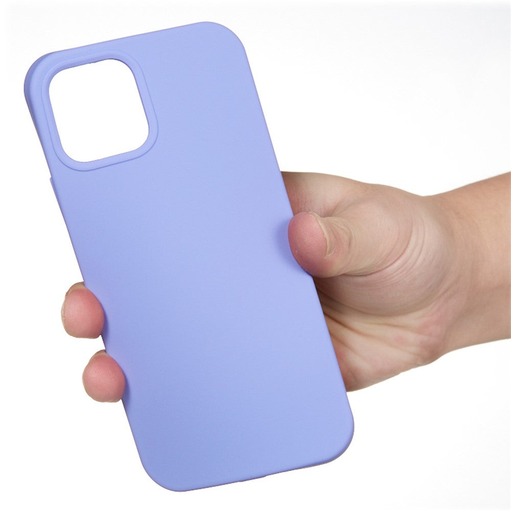 iPhone 14 pro Max Silicone Cover Ensfarvet Lys – Lilla - produktbillede 3