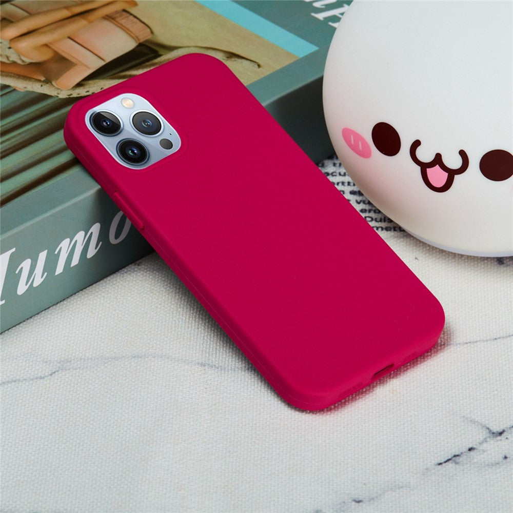 iPhone 14 pro Max Silicone Cover Ensfarvet Rose - produktbillede 5
