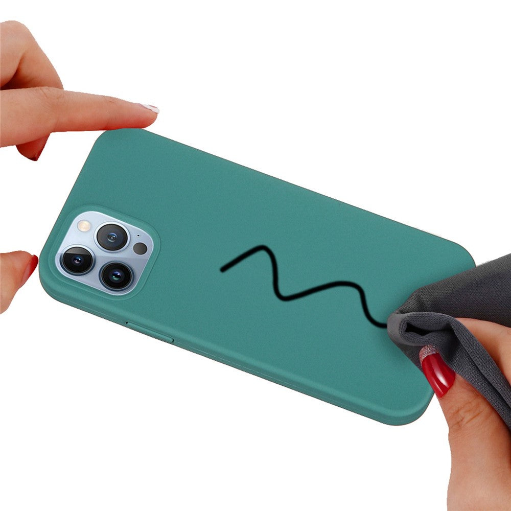 iPhone 14 pro Max Silicone Cover Ensfarvet – Grøn - produktbillede 4