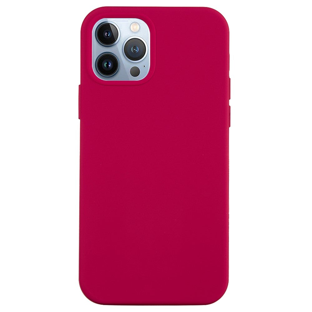 iPhone 14 pro Silicone Cover Ensfarvet Rose - produktbillede 1