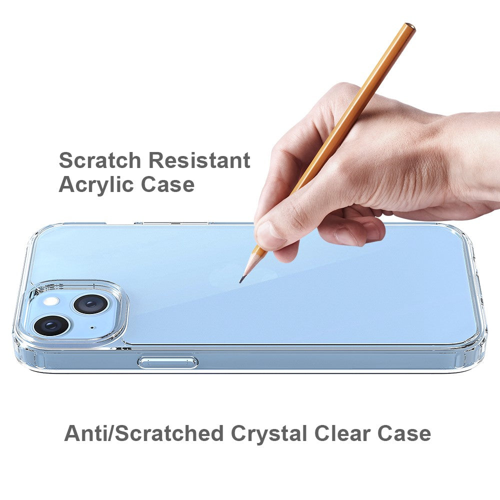 iPhone 14/14 Plus TPU Cover Hard Acrylic Soft Hybrid – Transparent - produktbillede 5