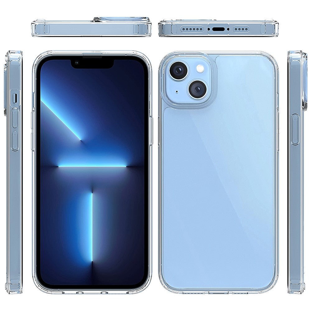 iPhone 14/14 Plus TPU Cover Hard Acrylic Soft Hybrid – Transparent - produktbillede 6