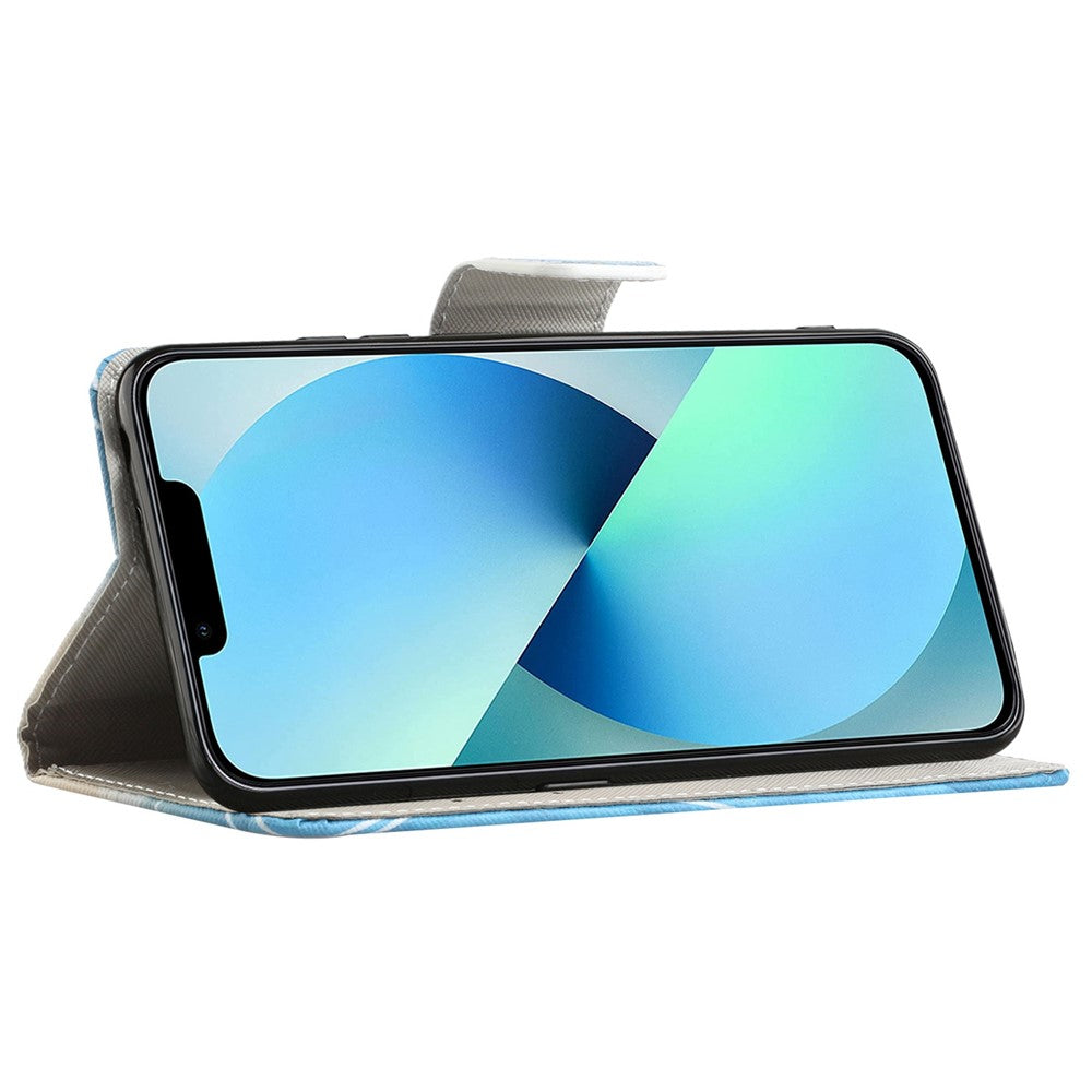 iPhone 14 Pro TPU Wallet Flip Cover Cross Texture Don't Touch My - produktbillede 3