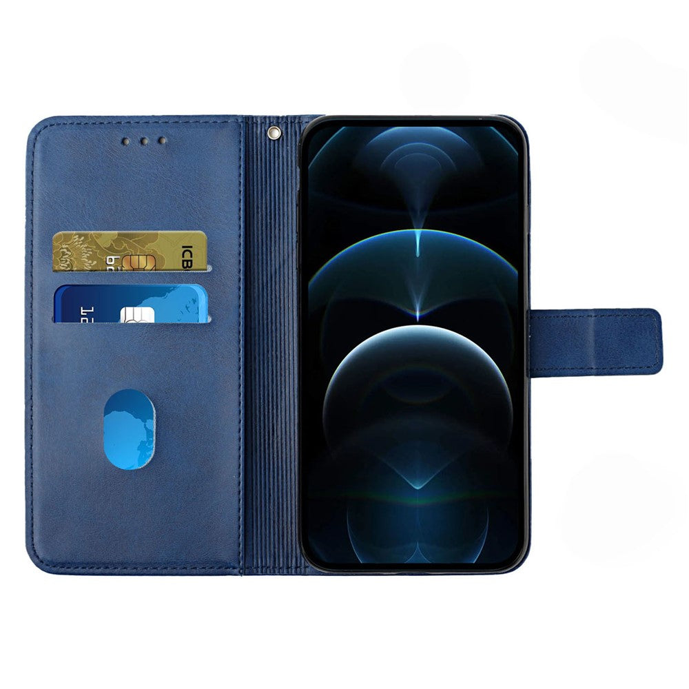 iPhone 14 Wallet Flip Cover line – Blå - produktbillede 3