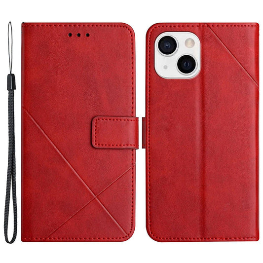 iPhone 14 Wallet Flip Cover line – Rød - produktbillede 1