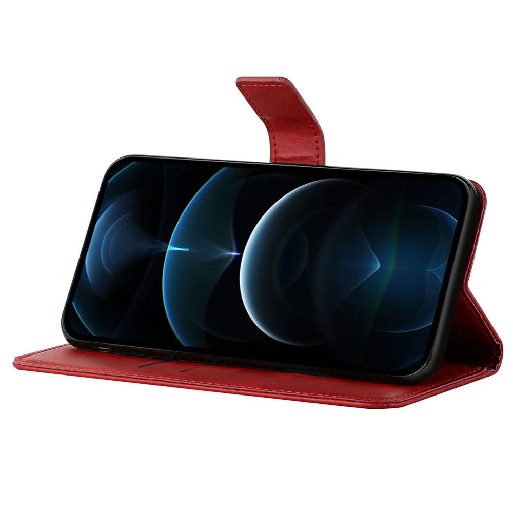 iPhone 14 Wallet Flip Cover line – Rød - produktbillede 2