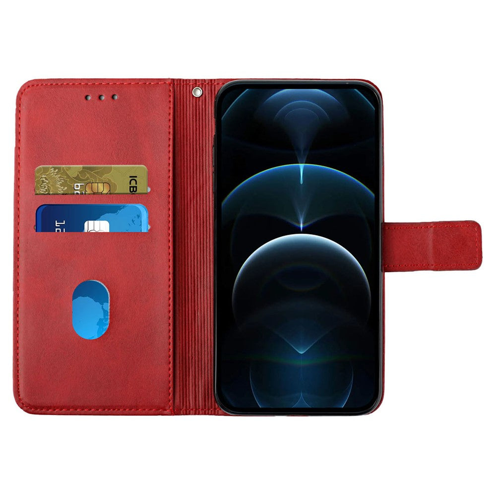 iPhone 14 Wallet Flip Cover line – Rød - produktbillede 3