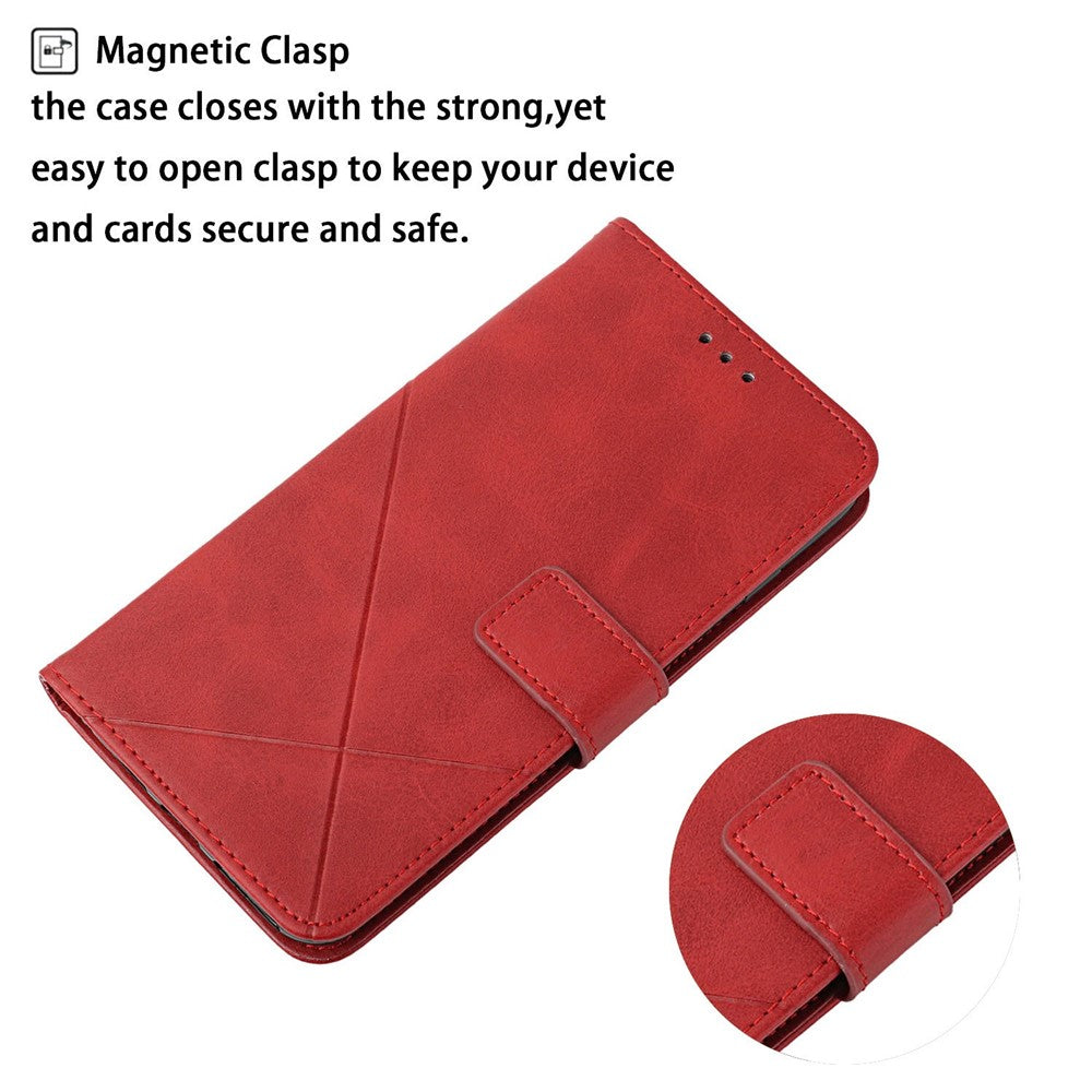 iPhone 14 Wallet Flip Cover line – Rød - produktbillede 4