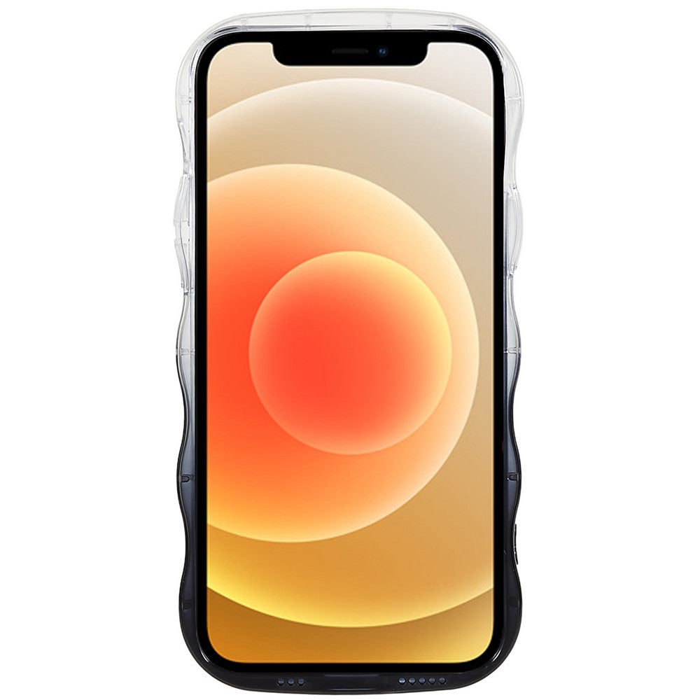 iPhone 12/12 Pro Cover Gennemsigtig Bølge – Sort - produktbillede 4