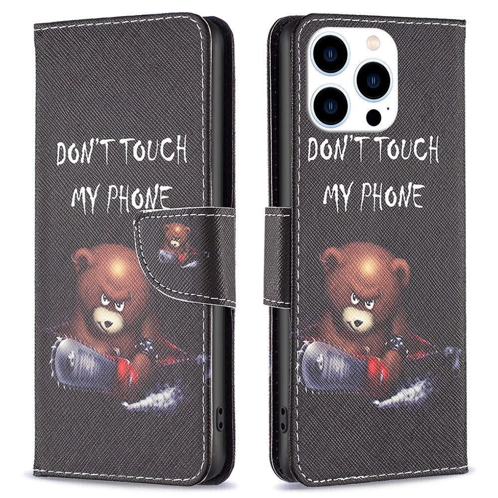 iPhone 16 Pro Wallet Flip Cover Don't Touch My - produktbillede 1