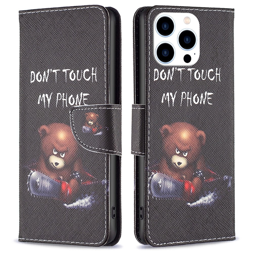 iPhone 16 Pro Max Wallet Flip Cover Don't Touch My - produktbillede 1