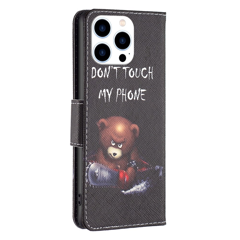 iPhone 16 Pro Max Wallet Flip Cover Don't Touch My - produktbillede 5
