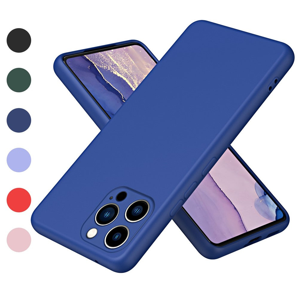 iPhone 14 Pro TPU Cover Anti fall Soft Touch 2 2mm Thickness Rubberized Microfiber Lining Sapphire - produktbillede 1