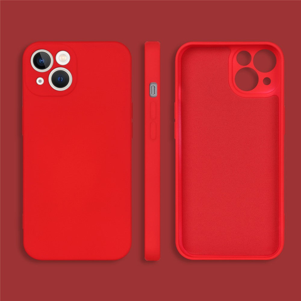 iPhone 14 TPU Cover Drop proof Fiber Lining 2 2mm Thickness Rubberized Soft – Rød - produktbillede 11
