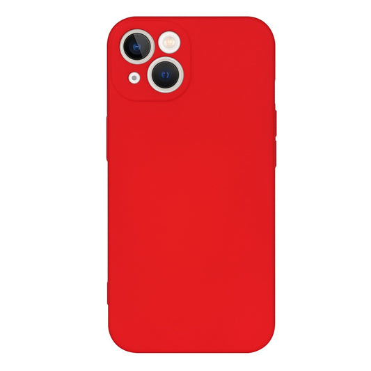 iPhone 14 TPU Cover Drop proof Fiber Lining 2 2mm Thickness Rubberized Soft – Rød - produktbillede 1