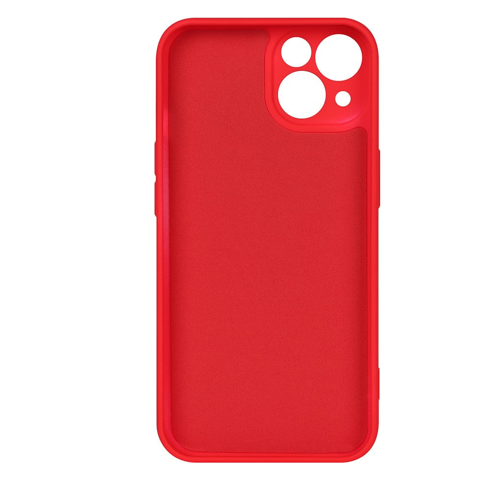 iPhone 14 TPU Cover Drop proof Fiber Lining 2 2mm Thickness Rubberized Soft – Rød - produktbillede 2