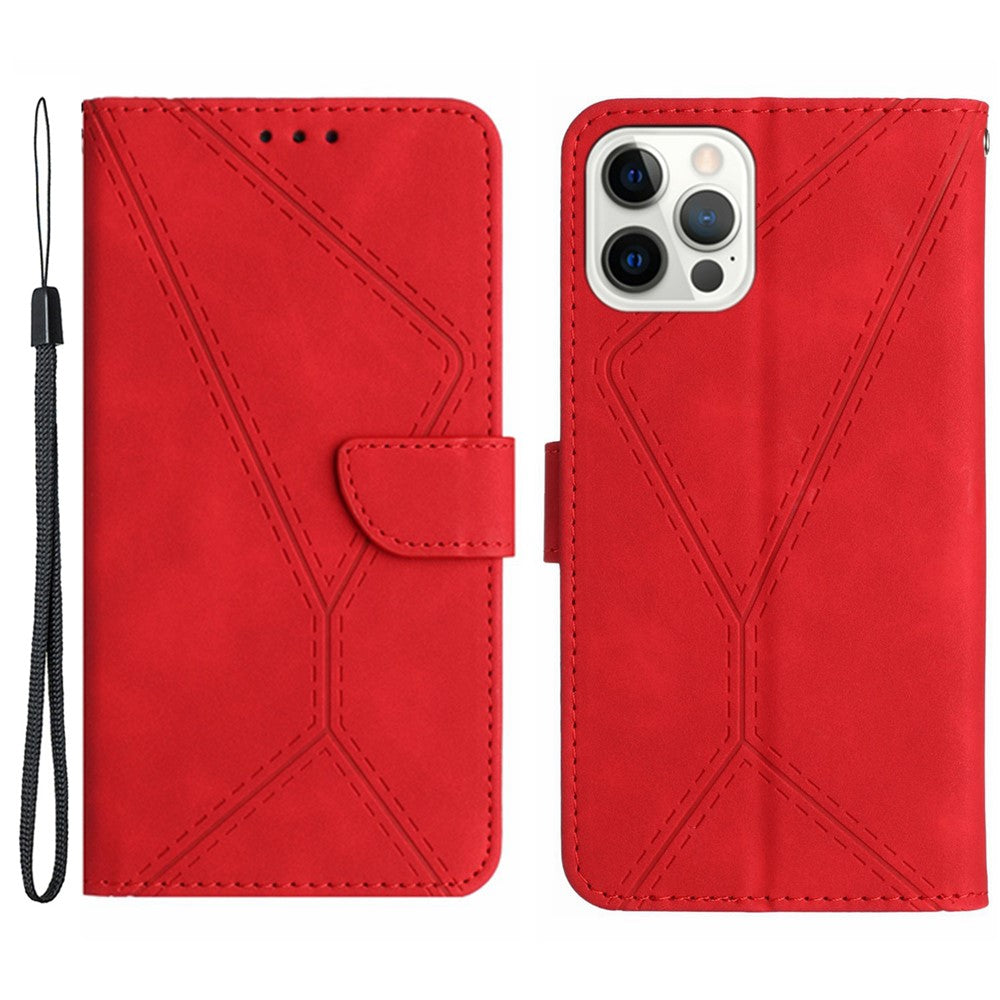 iPhone 16 Pro Max Wallet Flip Cover Ht05 – Rød - produktbillede 1