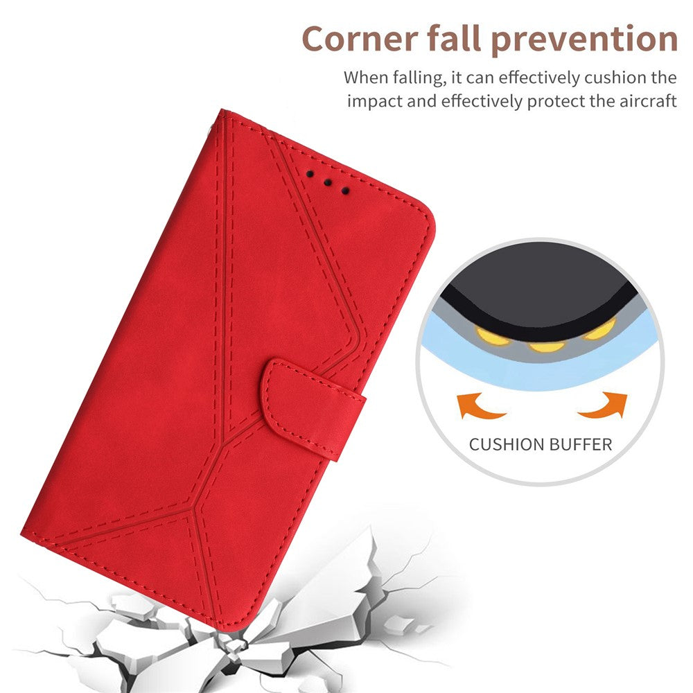iPhone 16 Pro Wallet Flip Cover Ht05 – Rød - produktbillede 4