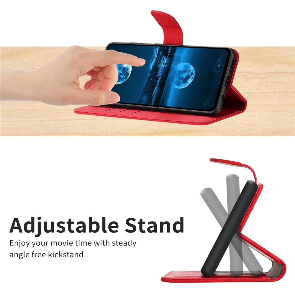 iPhone 16 Pro Wallet Flip Cover Ht05 – Rød - produktbillede 5