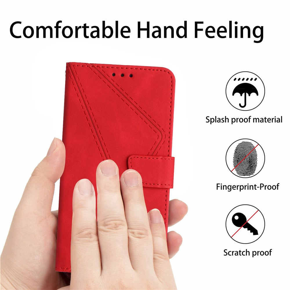 iPhone 16 Pro Wallet Flip Cover Ht05 – Rød - produktbillede 6