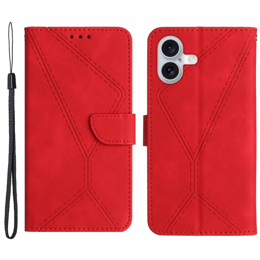 iPhone 16 Wallet Flip Cover Ht05 – Rød - produktbillede 1