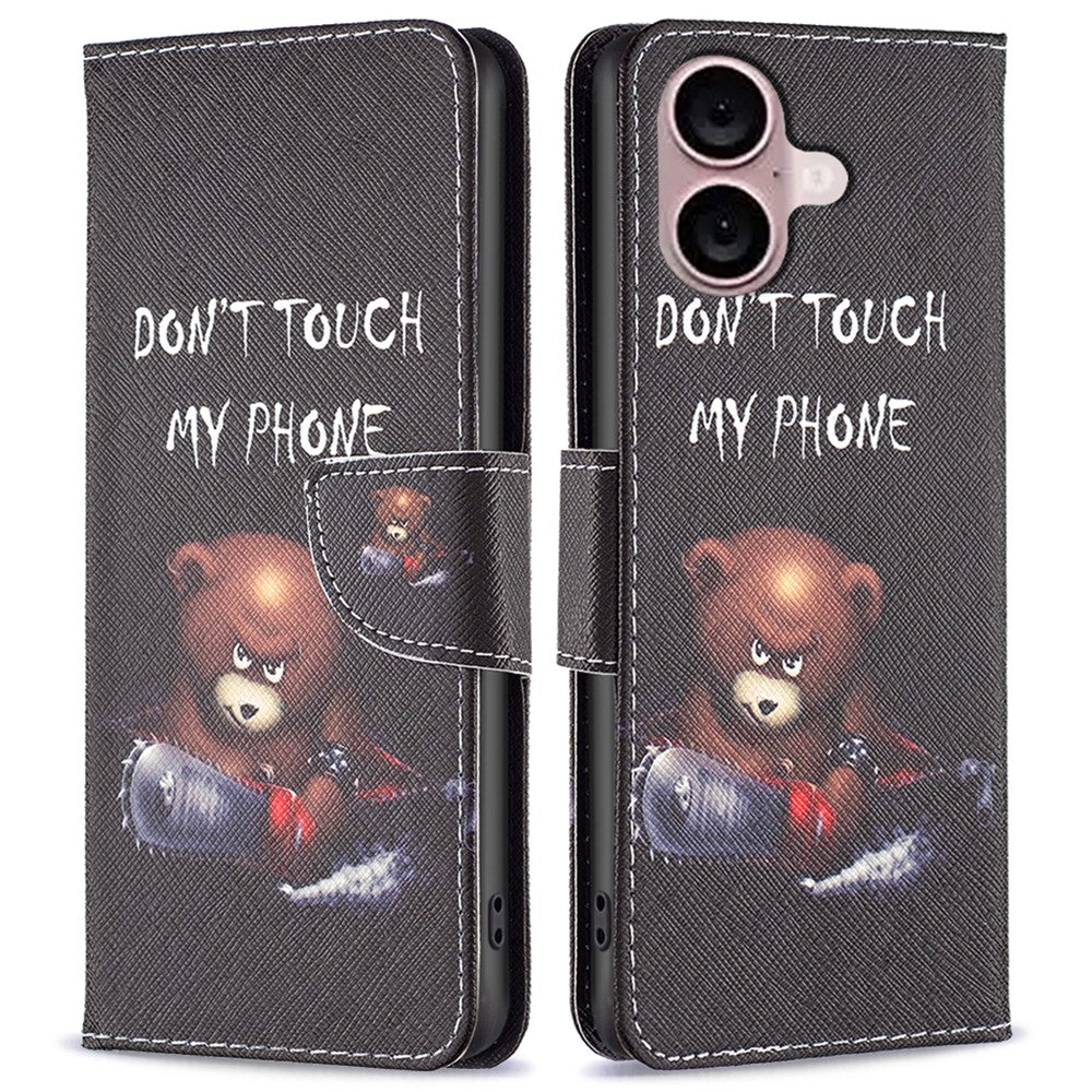 iPhone 16 Plus Wallet Flip Cover Don't Touch My - produktbillede 1