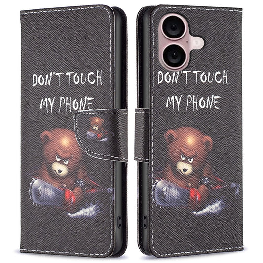 iPhone 16 Plus Wallet Flip Cover Don't Touch My - produktbillede 1