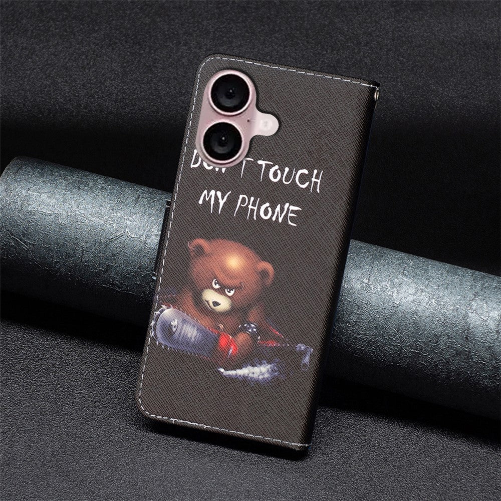 iPhone 16 Plus Wallet Flip Cover Don't Touch My - produktbillede 8