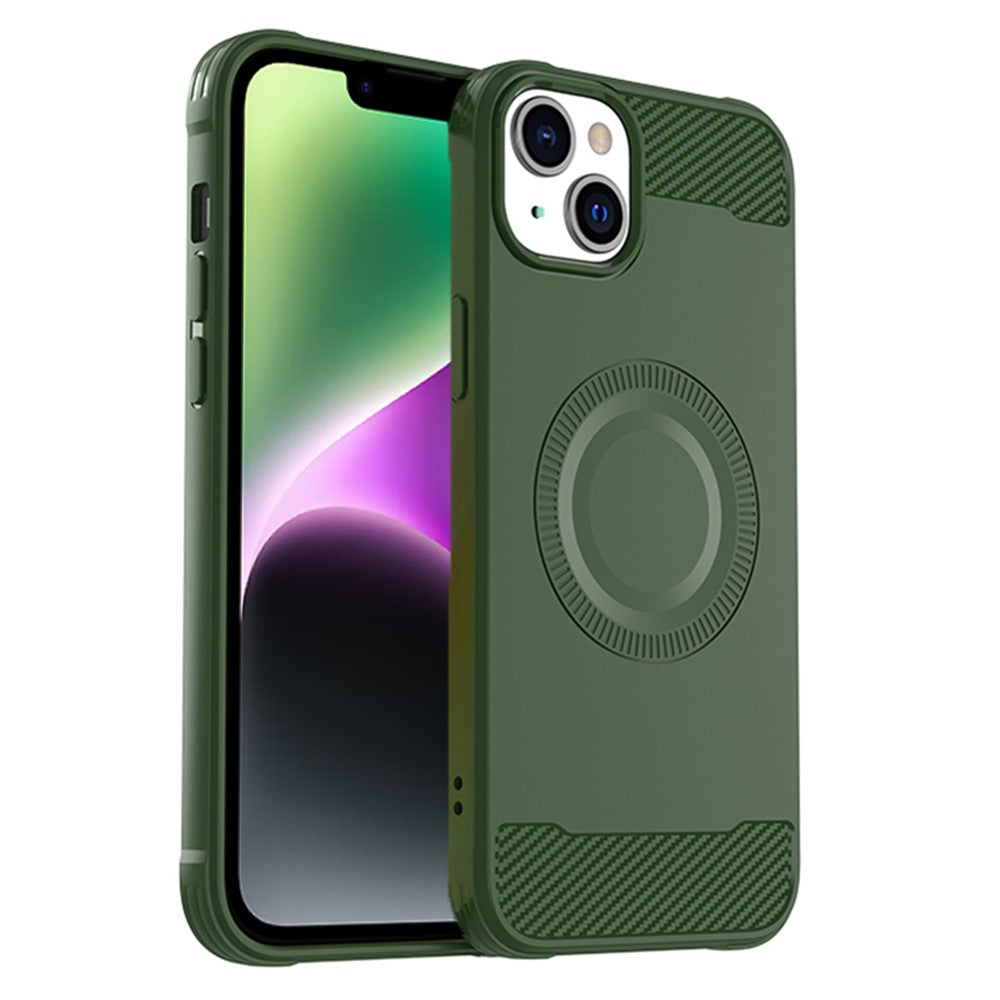 iPhone 14 MagSafe Cover carbon – Grøn - produktbillede 1