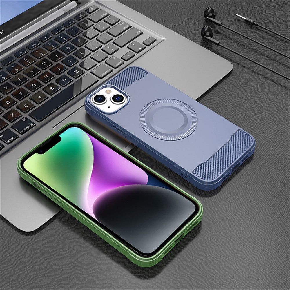 iPhone 14 MagSafe Cover carbon – Grøn - produktbillede 5