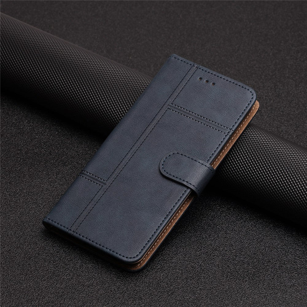 iPhone 16 Wallet Flip Cover Line Pattern – Blå - produktbillede 9