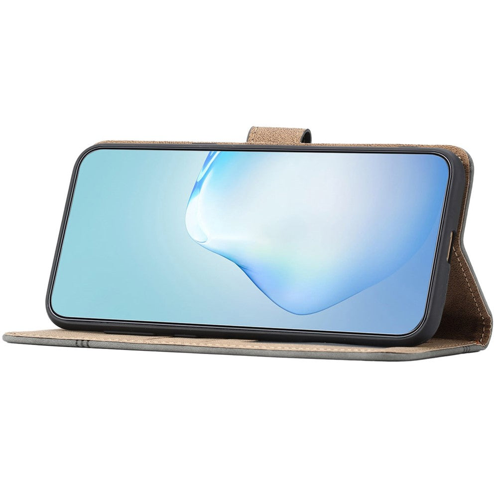 iPhone 16 Wallet Flip Cover Line Pattern – Rød - produktbillede 3