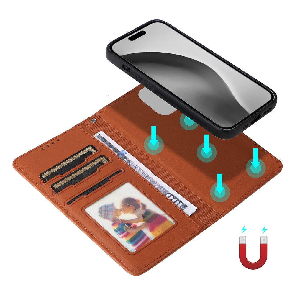 iPhone 16 Pro Max Wallet Flip Cover – Brun - produktbillede 3