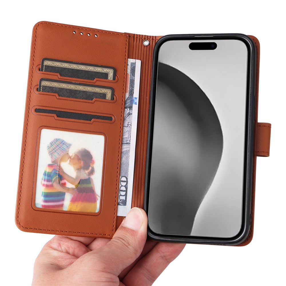 iPhone 16 Pro Max Wallet Flip Cover – Brun - produktbillede 7