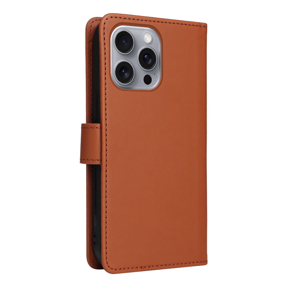 iPhone 16 Pro Max Wallet Flip Cover – Brun - produktbillede 9