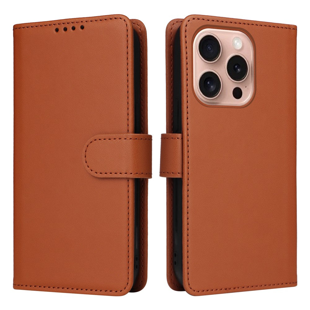 iPhone 16 Pro Wallet Flip Cover – Brun - produktbillede 1